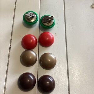 Vintage Small Round Changeable Clip earrings